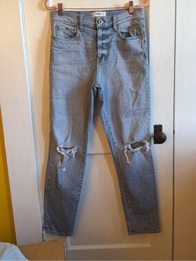 pistola Light Blue Distressed Boyfriend high waisted Jeans